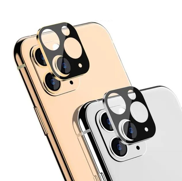 Cámara pantalla de la película del protector para el iPhone 11 Cubierta de cámara Pro Max lente de la cámara de vidrio templado de titanio completa Volver duro para el iphone con la caja 11