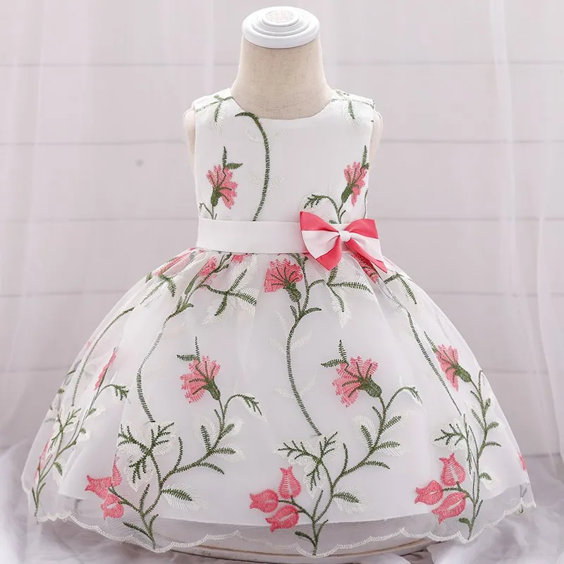 Summer Party Wear for Baby Girls First Birthday 1st Christening Gown frock dress