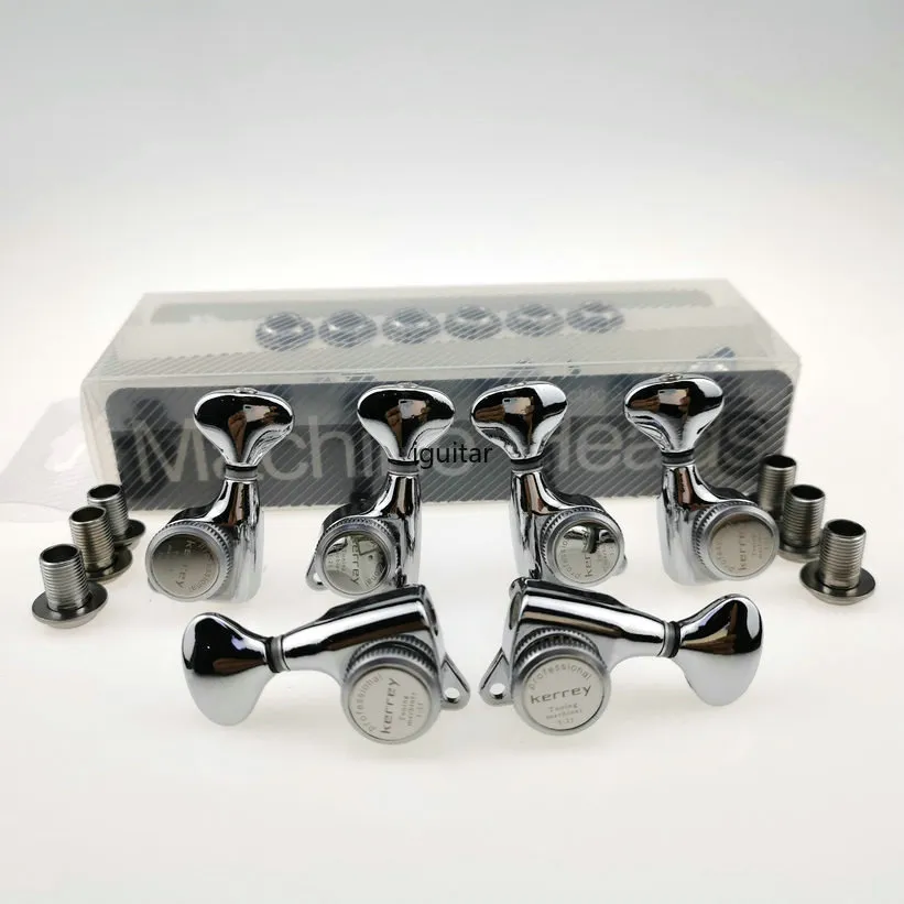 Zeldzame hoge kwaliteit Chrome Guitar Machine Heads 1:21 Achtergrendel Tuners Gitaar Tuning Pegs Tuners voor St Style Electric Gitars