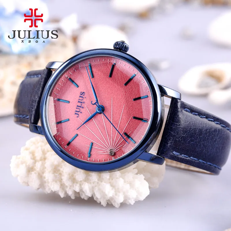 CWP 2021 Julius JA-888 kadın Şık Örümcek-Çar Doktora Kuvars İzle Kadın Moda Rahat Kol Vintage Saat Altın Tasarım Montre