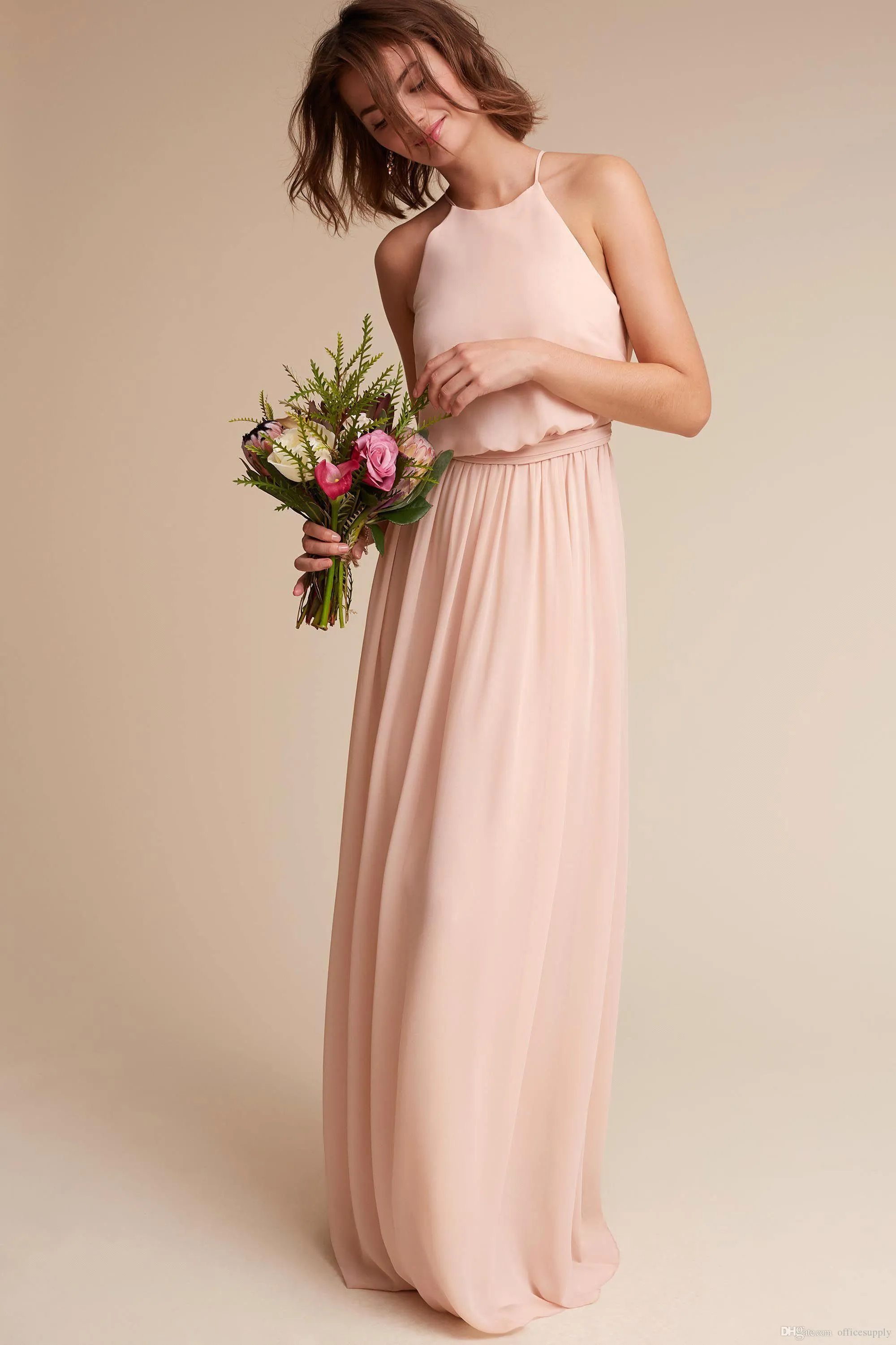 Vintage blush bridesmaid dresses hotsell