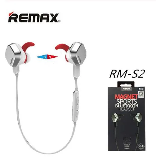 Écouteurs Bluetooth d'origine Remax RM-S2 4.1 In Ear Sports téléphone portable universel sans fil pour smartphones