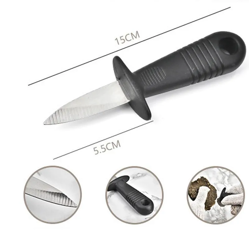 Open Shell Scallops Seafood Oysters Knife Multifunction Utility Kitchen Tools Stainless Steel
