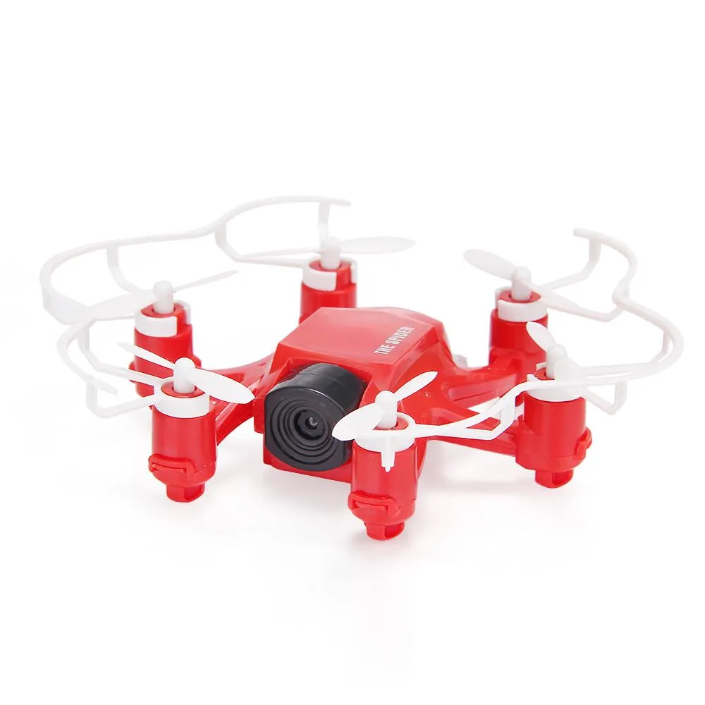 FQ777-126C MINI Spider Drone 2MP HD Camera 3D Roll One Key to Return Dual Mode 4CH 6Axis Gyro RC Hexacopter - Red