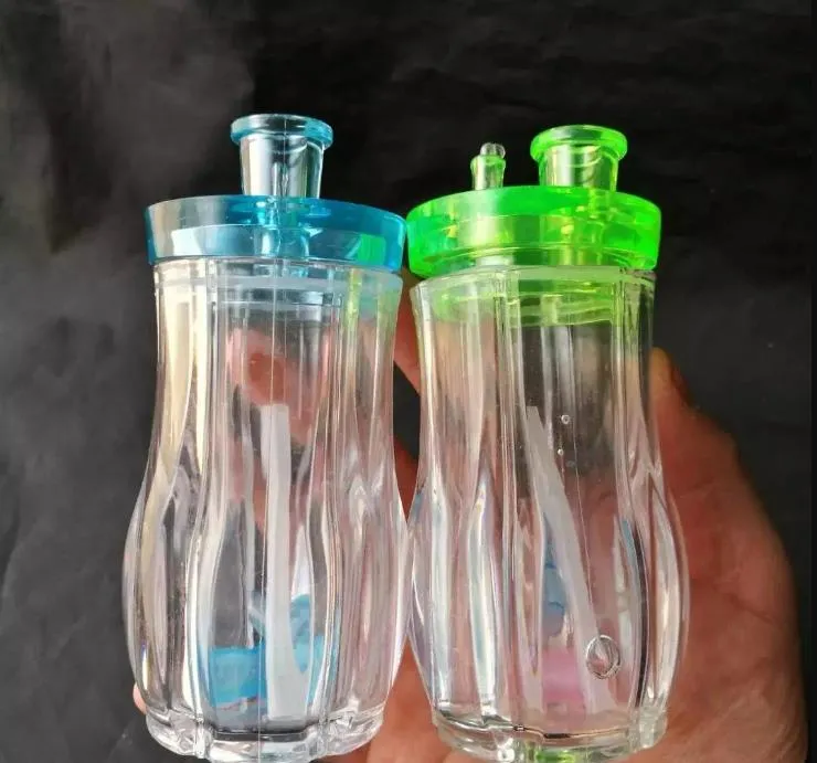 REFORÇOS gancho de água transparente bongs de vidro de vidro acessórios, cachimbos coloridos mini-multi-cores Pipes melhor mão Colher Cachimbo de vidro