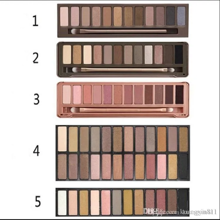 Hot Eyeshadow Palette 1st 2nd 3rd Generation Makeup Najnowszy 12 kolorów Kosmetyczne Shimmer Matte Eye Cień z pędzlem Darmowa wysyłka