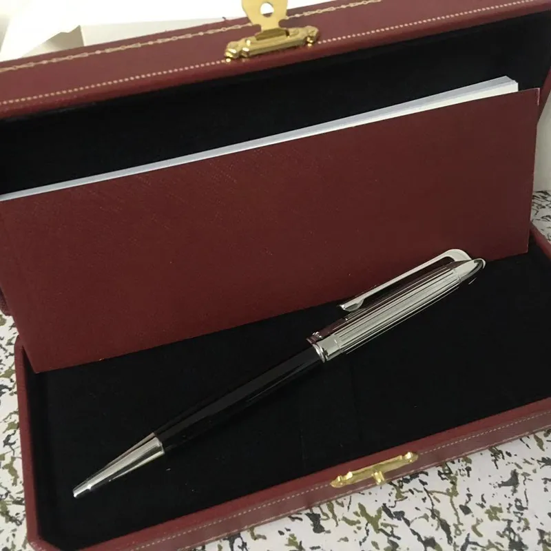 Pena luxuosa famosa caneta esferográfica fasion Coleção marca escrita da pena fornecedor esferográfica ou presente caixa azul e prata