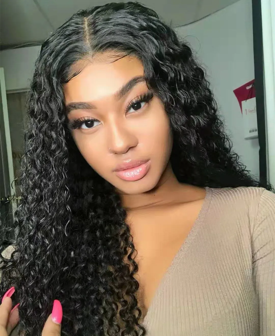 Human hair swiss online lace front wigs