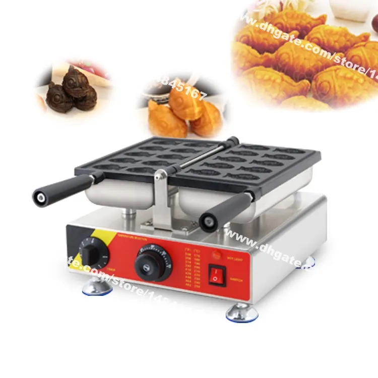 送料無料商書の非粘着性の110V 220V電気日本の韓国10個のMINI SMALL TAIYAKI Maker Machine Baker Iron