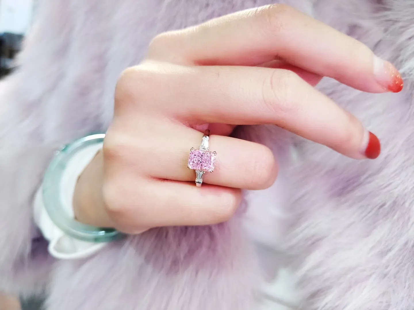 女性のウェディングジュエリーのリングギフトのためのピンクの本物のダイヤモンドのファッションハートペンダネックレス送料無料ps6001