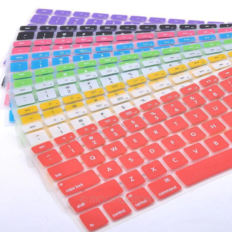 Laptop Silicone Keyboard Covers Protector Skin For Macbook Air Pro 11/12/13.3/15.4/17 Inch Soft Keyboard Covers Computer Accessories