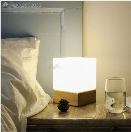 거실 침실에 대 한 목조 현대 LED 테이블 램프 침실 카페 드 홈 장식 조명기구 조명기 살라 Plafon