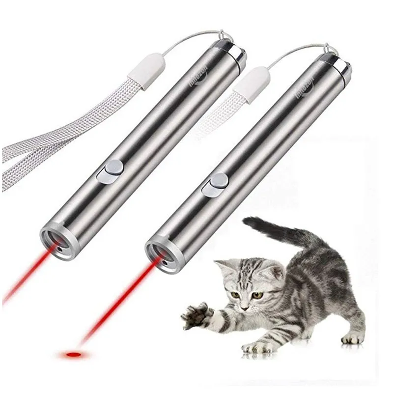 Pet Cat Toys LED Laser Pointer light Pen con animación brillante Mouse  Laser Pointer Pen Gatos Accesorios