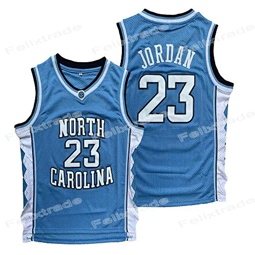 Mannen North Carolina Unc Tar Hakken 23 Michael College NCAA Basketbal Jerseys White Blue Black Shirt Double Stichting In Stock