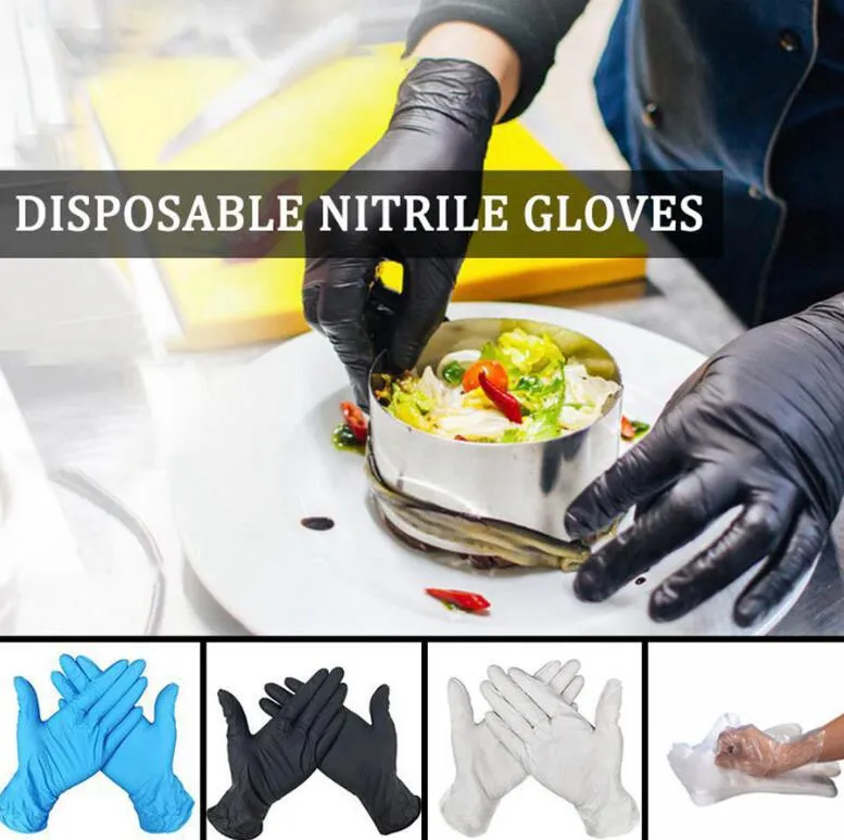 Gants jetables en nitrile S-L cuisine vaisselle travail jardin gants de protection fruits légumes gants en plastique OOA8072