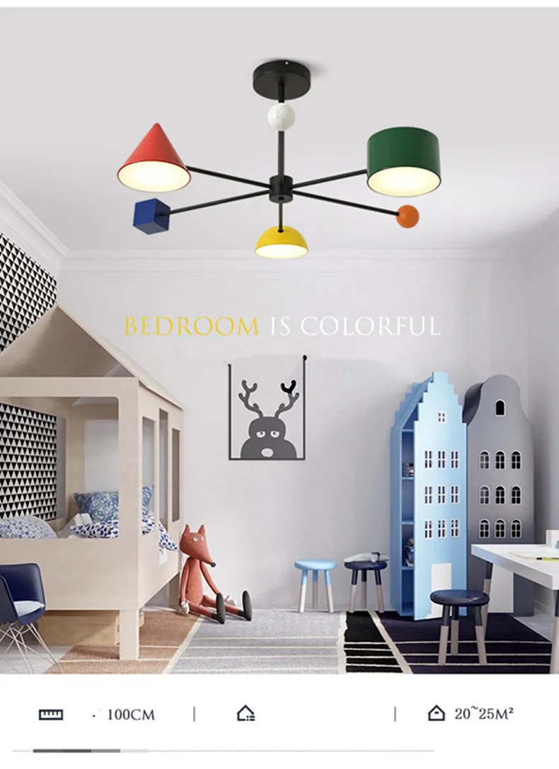 Nordic Loft minimalistischen Anhänger Lampe kreative geometrische Macaron  Cartoon Design Schlafzimmer Kinderzimmer LED hängende Beleuchtung
