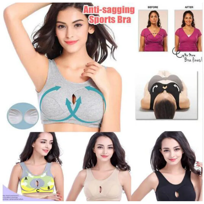 Anti Sagging Yoga Running Bras With Removable Pads With Push Up