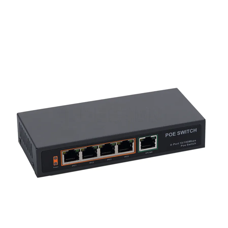 1 + 4 포트 IEEE802.3AF 10 / 100Mbps PoE 스위치 전원 IP 카메라 네트워크 스위치에 대한 이더넷을 통한 전원 네트워크 스위치 VoIP 전화 AP 장치 네트워크 스위치