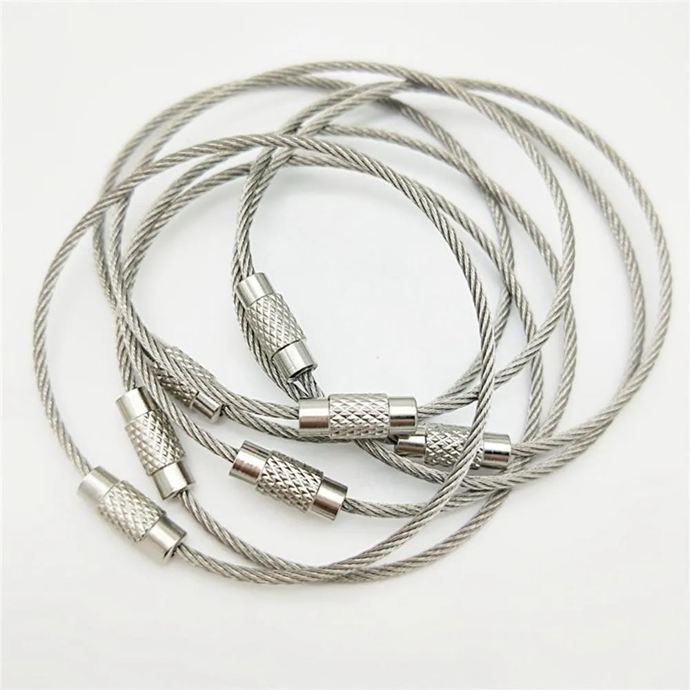 Cable key ring sales with screw lock