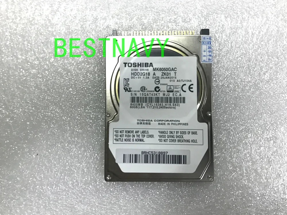 Original Disk Drive MK6050GAC MK6050GACE ZK01 DC+5V 1.3A 60GB For Audi ...
