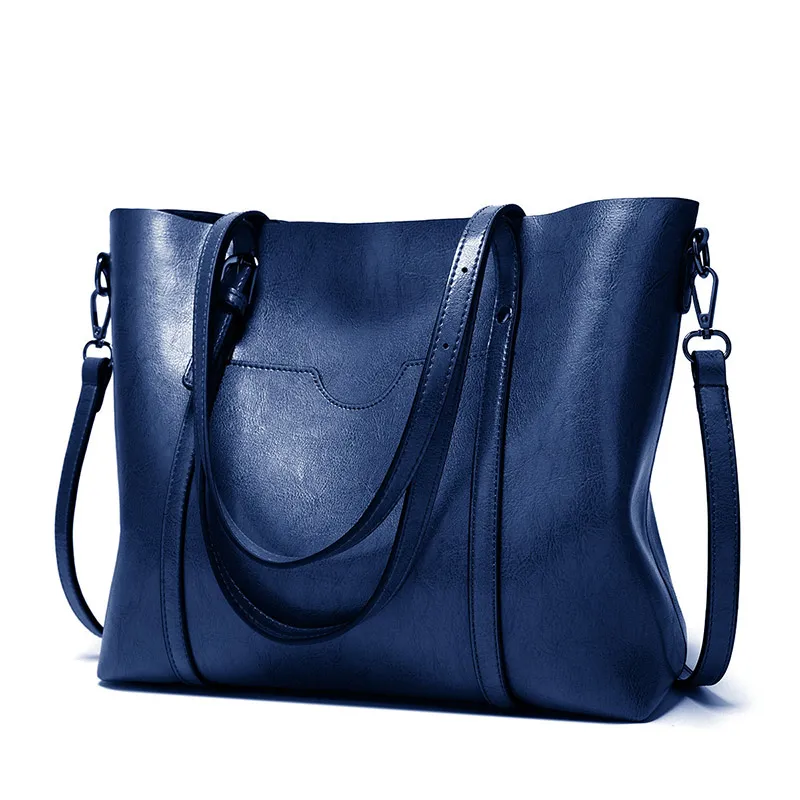 Risparmia alla grande su Borse Da Donna Pulstre Per Spalle In Pelle Borse  Di Grande Capacità Borsa Casualmente Borsa Di Alta Qualità Borsa Blu Scuro 