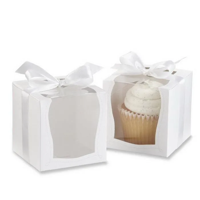 Single Cupcake Boxes 9x9x9cm, Kraft Paper, Wedding Favor Gift Box
