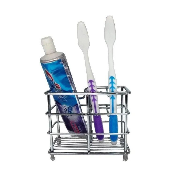 Support de dentifrice Simple, 80 pièces, porte-brosse à dents multifonction en acier inoxydable, support de rangement ferme et Durable pour fournitures de salle de bain à domicile