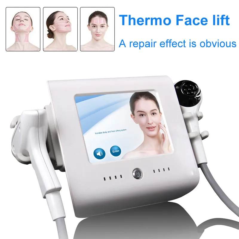 Thermo RF Facial Elevador Térmico Focado Focado Rádio Frequência Máquina Face Levantando Skin Cuidados Remoção Remoção Anti Aging Beleza Dispositivo