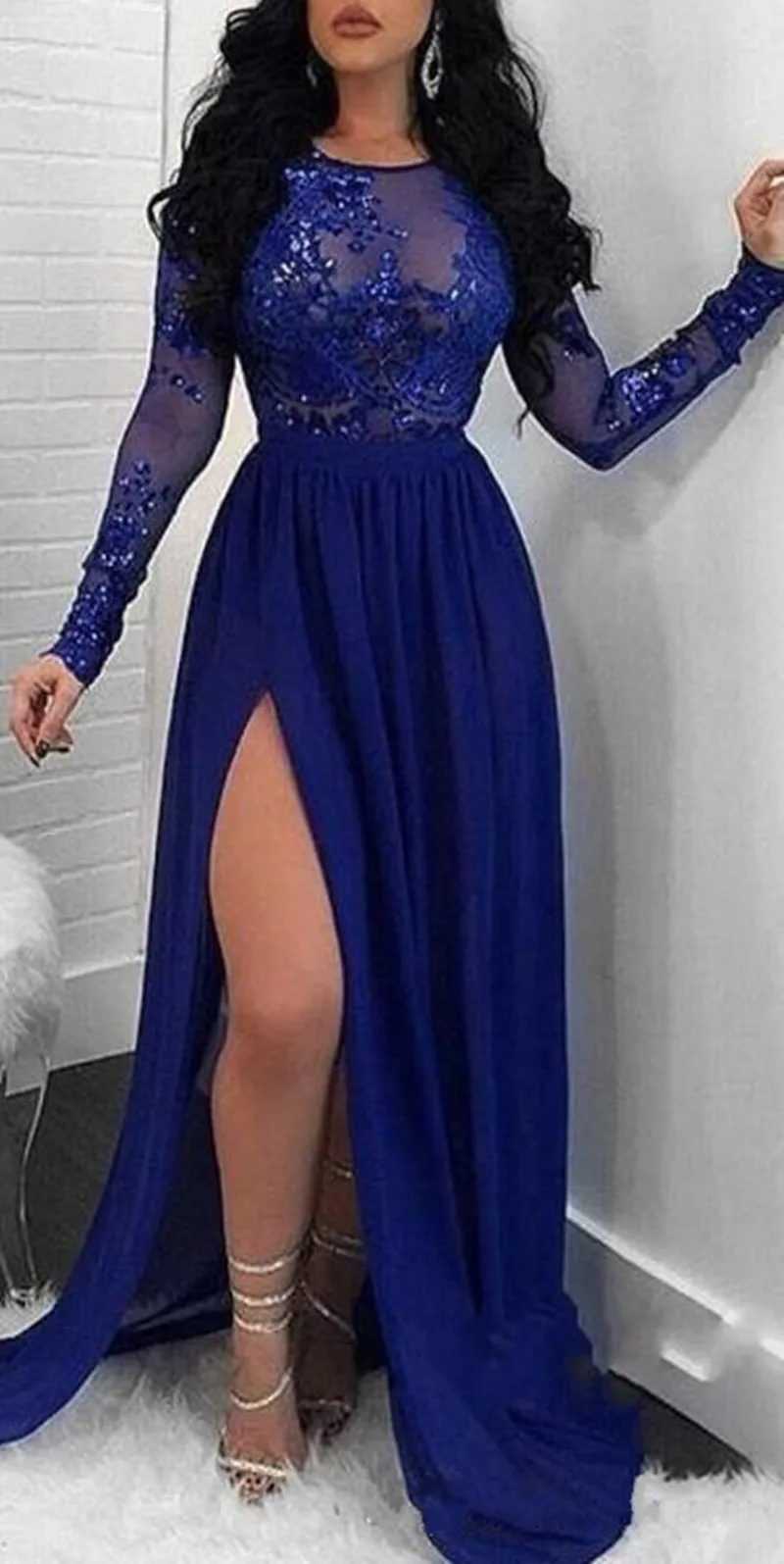 2019 royal 2024 blue prom dresses