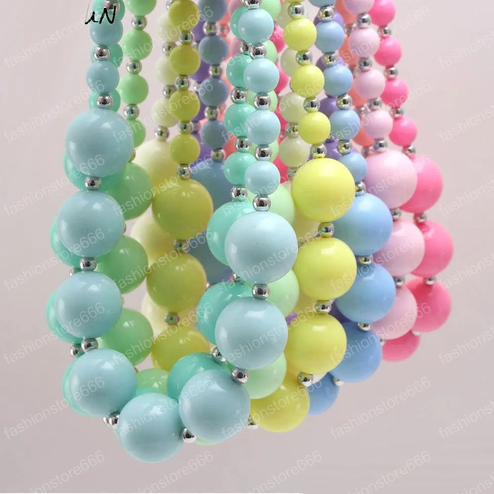 Nouveau Arrivel Solide Couleur Bonbons Acrylique Enfant Chunky Perles Collier De Mode Bubblegume Perle Chunky Collier Bijoux Bébé Enfant Fille