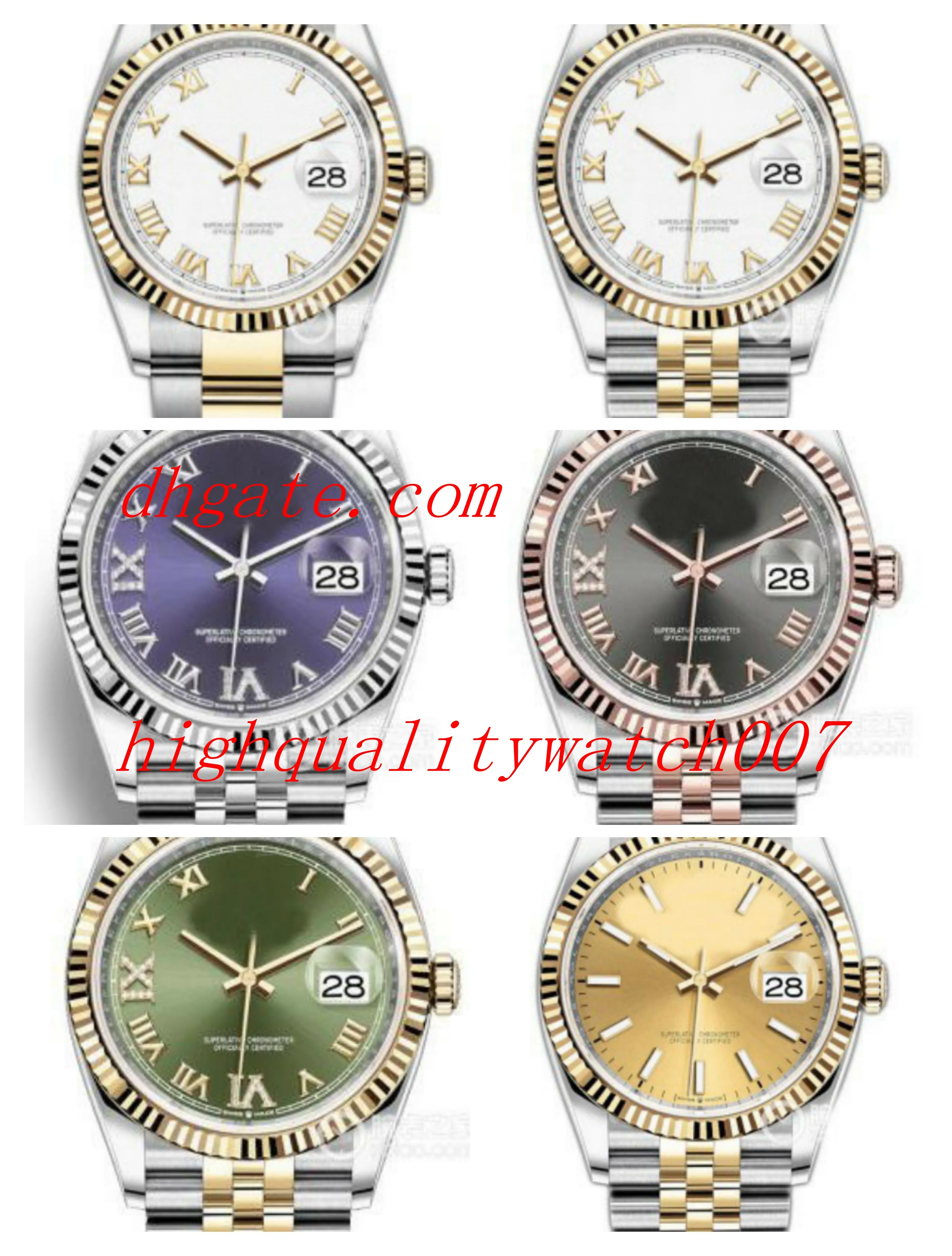 20 colori Serie classiche Ladies Watch M126233 126231 126234 inossidabile 36mm Asia ETA 2813 Movimento Sport Sport automatico