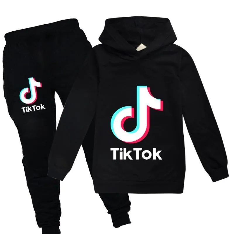 Tiktok Kids Baby Boy服セット長袖パーカー+ズボン衣装衣装服子供春の女の子カジュアルトラックスーツ