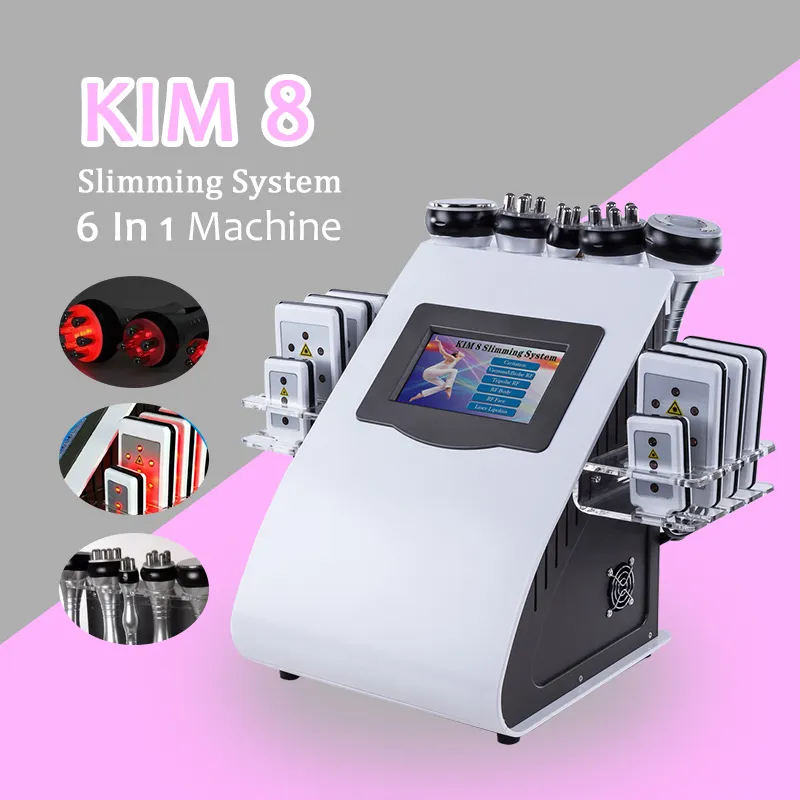 Most popular 6 IN 1 Ultrasound Cavitation Slimming Machine Body Contouring Lipolaser RF Vaccum Ultrasonic Cavitation Fat Loss Equipment