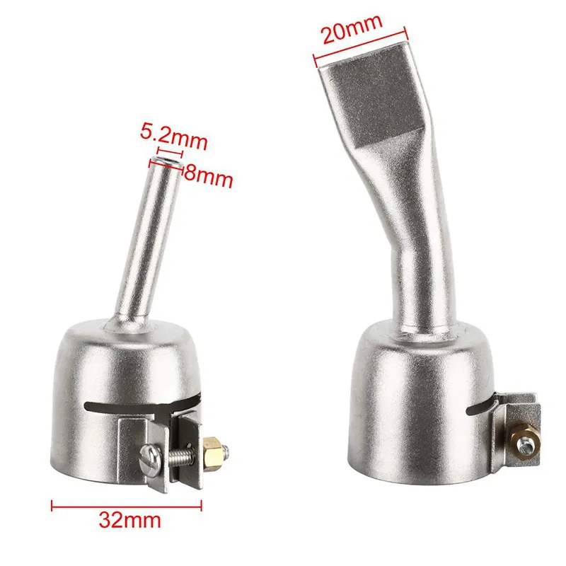 Freeshipping Triangle/Flat Slit/Round Shape Speed Welding Nozzle Mouth Tip for Hot Air Plastic Welder