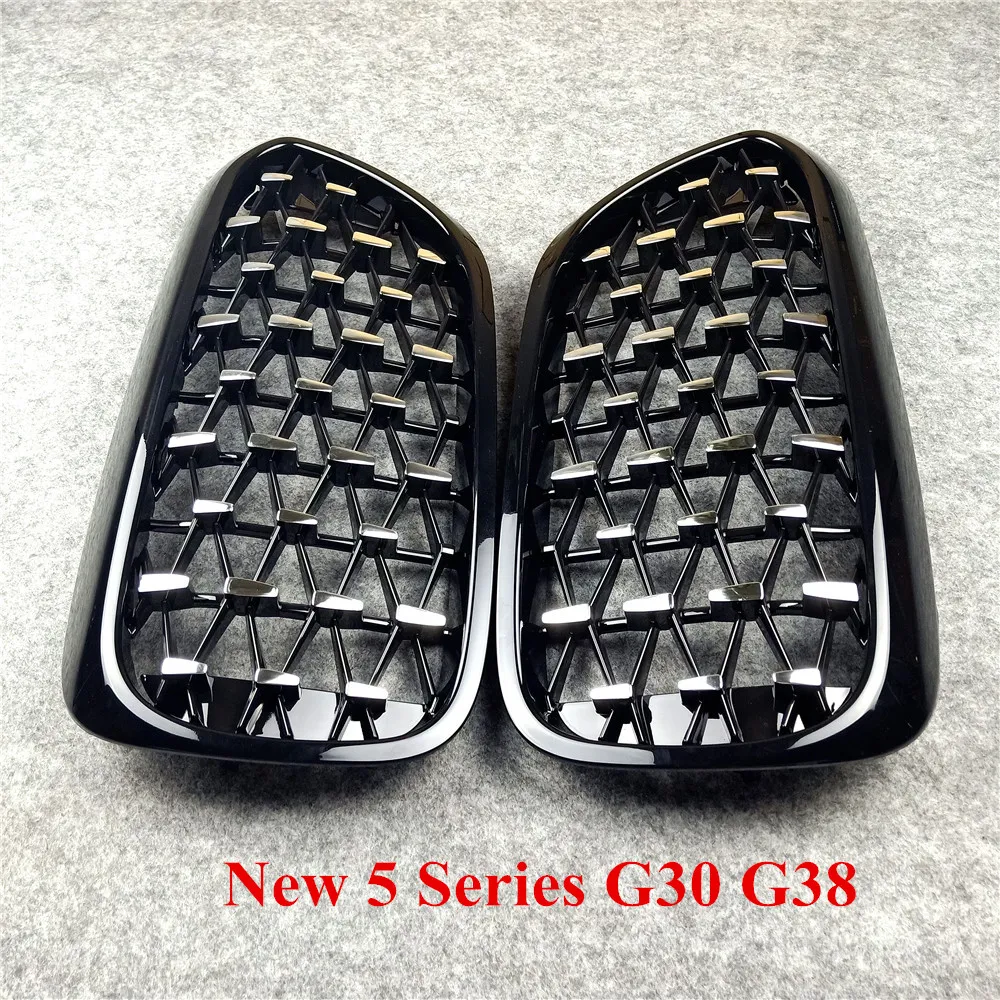 1 para Grille Car Grille ABS Diamentowe Pierścieniowe Grille dla BMW G30 G38 2017-2019 Racing Grill Grills