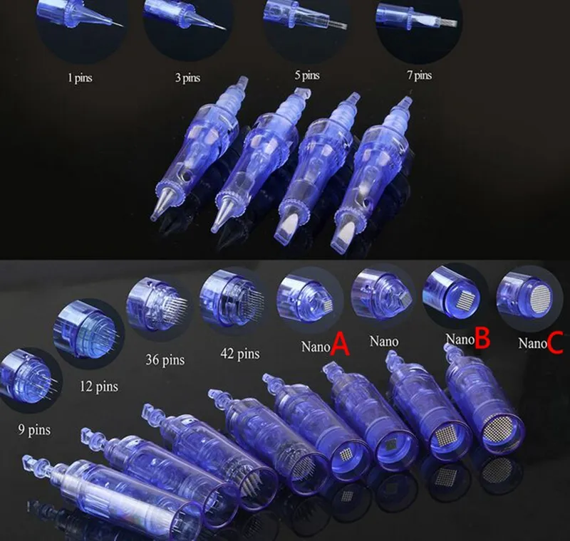 1/3/5/7/9/12 / 36/42 / nano Microneedle Hudvård för Dermapen Dr Pen Ultima A1 Nålpatron Ansikte Lyft