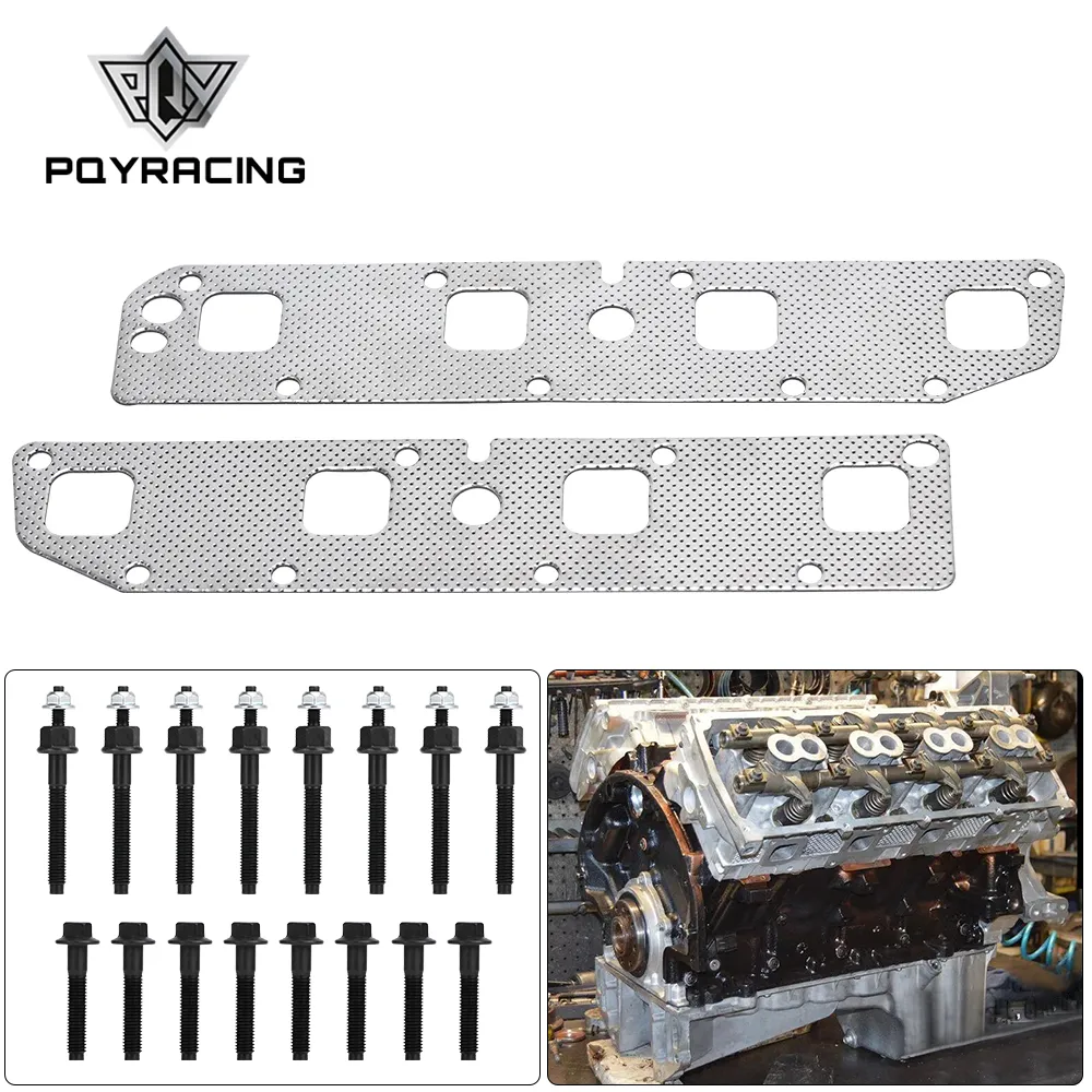 Avgasröret packning L + R bultar för 03-08 Ram Dodge Chrysler Jeep 5.7L V8 Gas 53013944AA PQY-EMK10