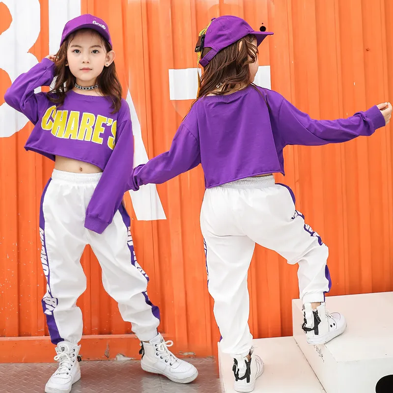 gemakkelijk te kwetsen Rustiek Perceptueel Kinderen 12 Jaar Hiphop Jazz Dans Kostuum Kleding Voor Meisjes Kind  Bijgesneden Sweatshirt Shirt Jogger Broek Y190522 Van 22,6 € | DHgate