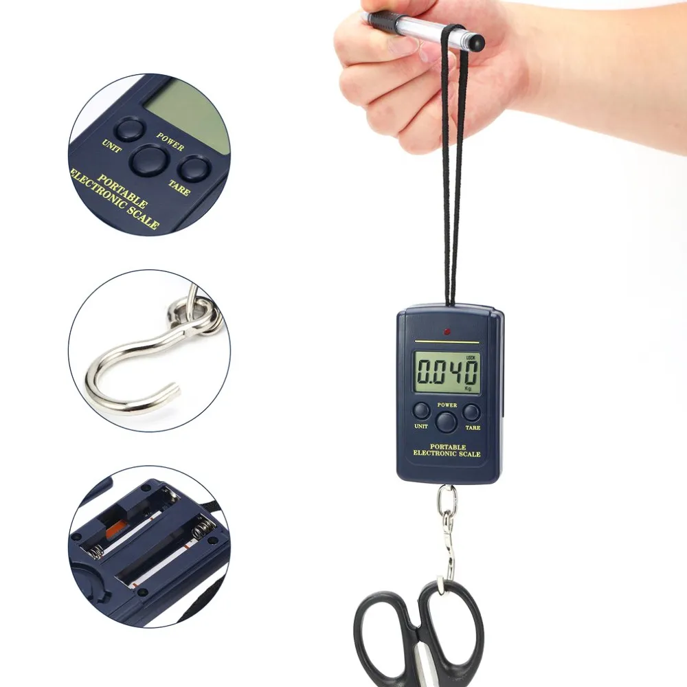 Digital Scales Luggage Scale Portable 40Kg 10g Mini Protable Pocket  Weighting Fishing Scale Electronic Hanging Balance Fish Weighing Scales  From 14,24 €