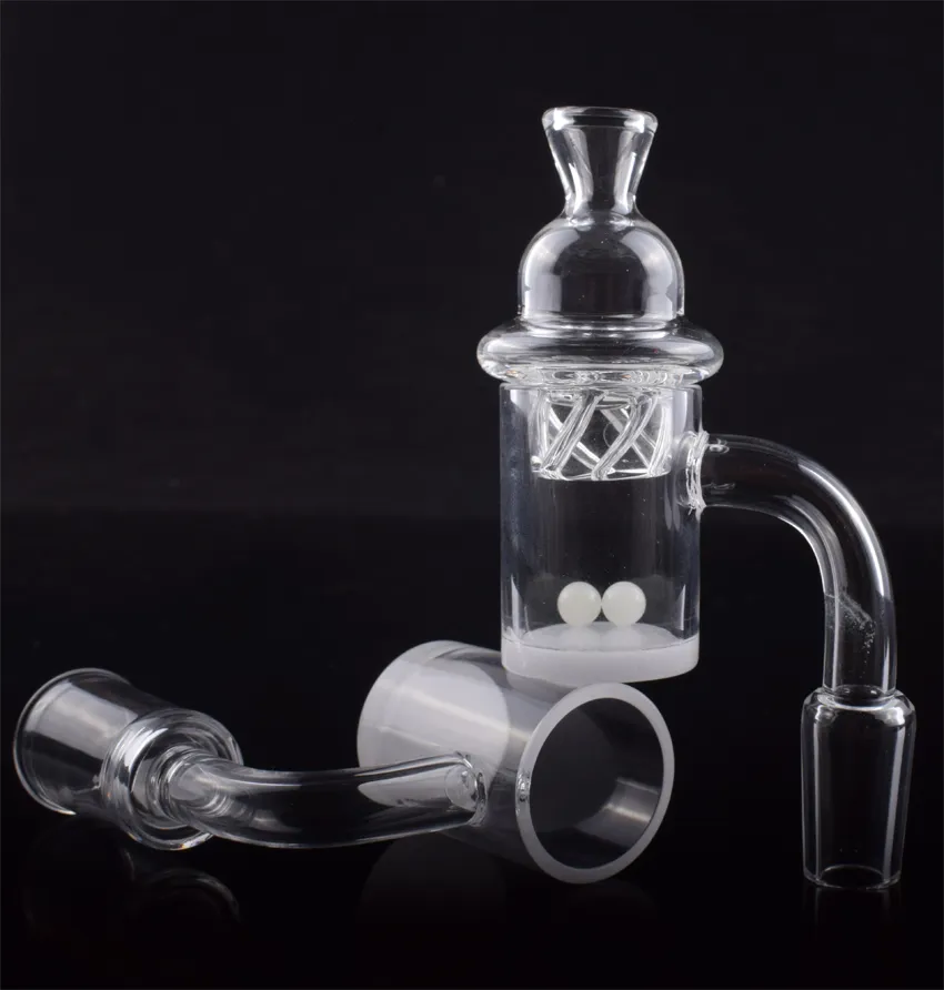 4mm fondo opaco 18mm 14mm 10mm chiodo banger al quarzo con tappo in carb rotante e sfera di perle terp per bong in vetro Dab rigs