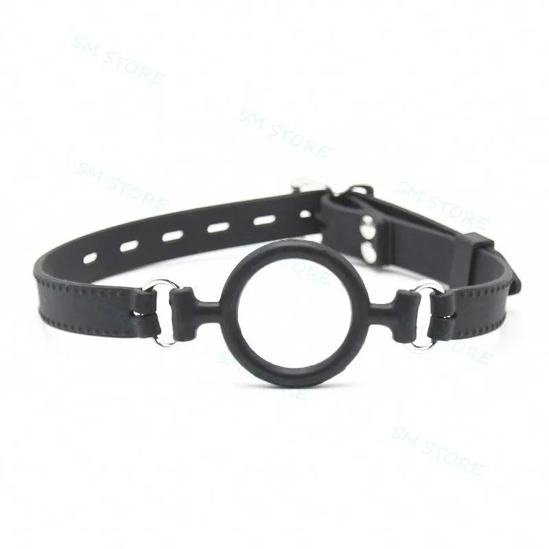 Gag En Silicone Bouche Ouverte Avec Anneau - Accessoire BDSM, Générique, Neuf