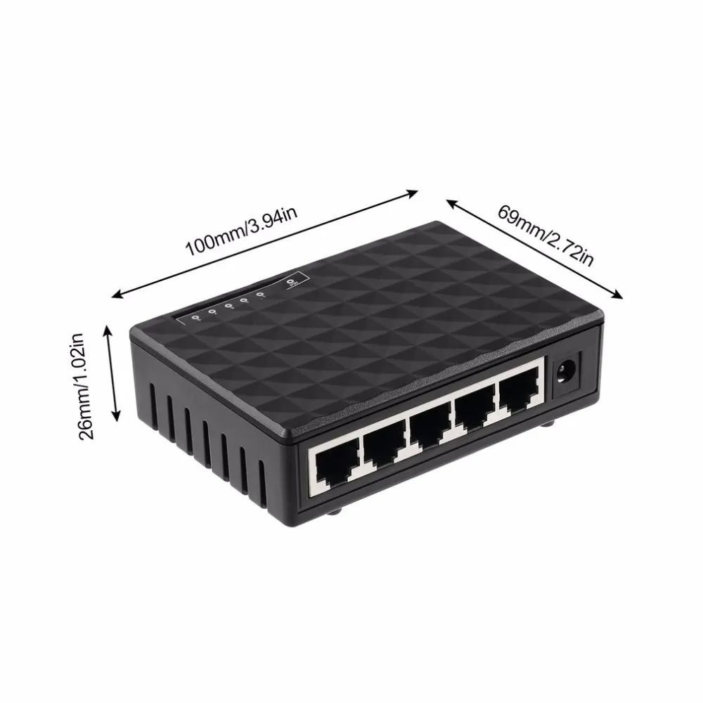 Freeshipping DIEWU 5 Hub Lan Ports Switch Carte Ethernet Distributeur de câble réseau Shunt Coque en plastique 1000 Mbps LED Ethernet Switch Hot New