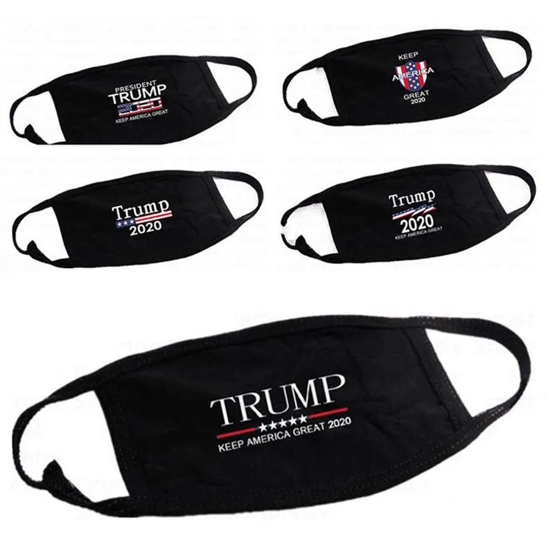 5 Stiller Trump 2020 Maske Windproof Pamuk Ağız Maskeleri Anti-toz Unisex Amerikan Seçim Amerika Birleşik Devletleri Bayrağı Moda Siyah Maske