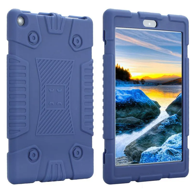 Capa de tabelt de resistência de gota Capa de silicone flexível macio para Amazon Kindle Fogo 7 DH8 2015 2016 2017 2018 2019 ipad 9.7 5º 6º Bebê Tocando a pele