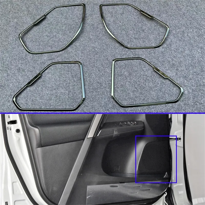 For Toyota RAV4 2019 2020 Car Inner Door Stereo Speaker Audio Ring Cover Sound Frame Decoration Trim Car Styling Accessories