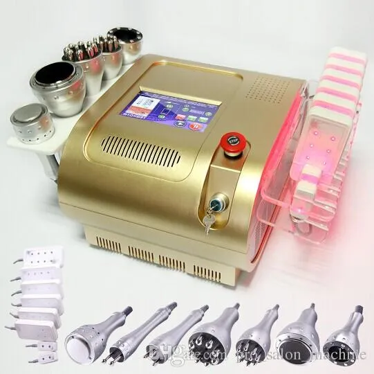 EU-skattfria 7In1 dammsugare Radiofrekvens Lipo Laser Kavitation RF Slimming Machine Photon LED Lipolaser viktminskning utrustning CE