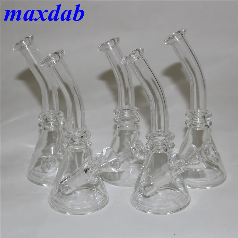 10mm Mini Mini Bongud Bong Tubos de Pyrex Bonzes Bonzes Grosta Recicladora de Reciclador Dab para fumar