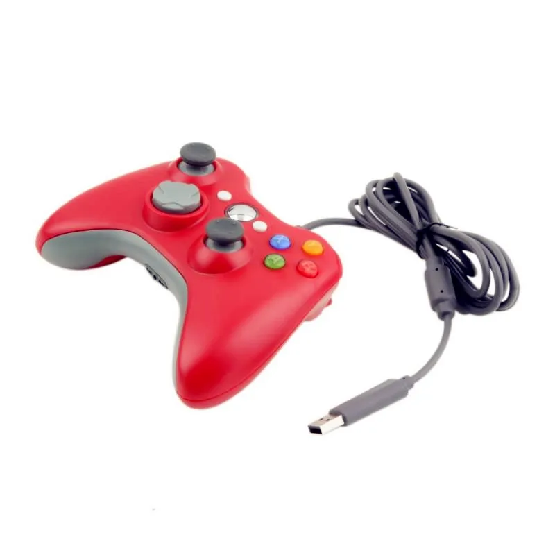 Hot Selling Game Controller for Xbox 360 Gamepad Black USB Wire PC for XBOX 360 Joypad Joystick Accessory For Laptop Computer PC DHL