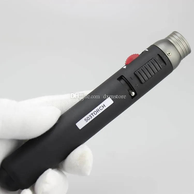 ペン型503鉛筆ジェットトーチブタンガスライター1300度フレーム溶接ライターはんだ付け詰め込み式喫煙キッチンツールの使用