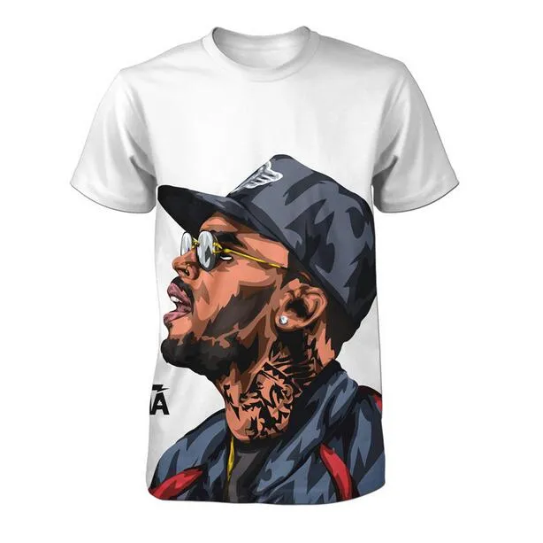 Fashion 3D Chris Brown Print Summer T shirts Women Men Clothes Casual Hot Sale 2020 New Short Sleeves T shirts Plus Size R085